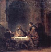 REMBRANDT Harmenszoon van Rijn The Risen Christ at Emmaus oil painting